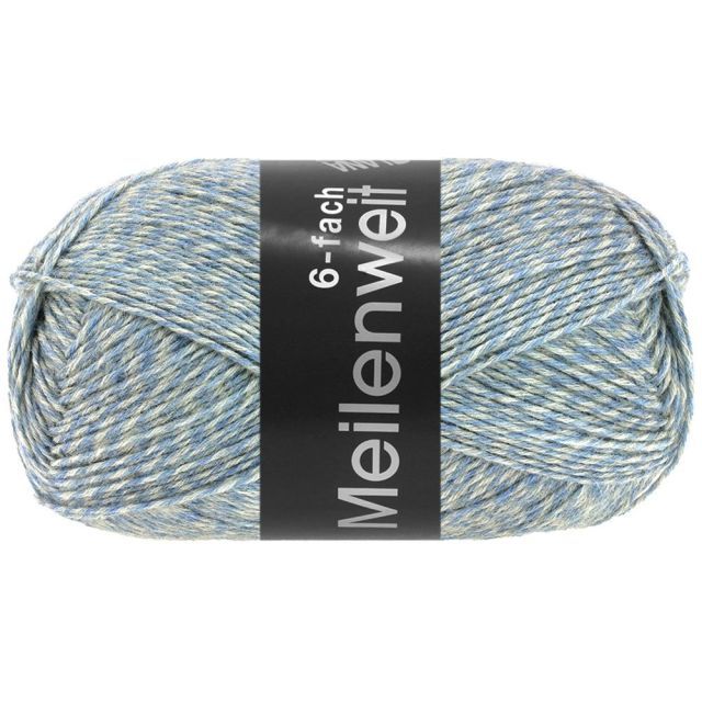 Meilenweit 6-Ply - Mouline - Light Blue/Grey Col. 8502 - 150g Skein by Lana Grossa