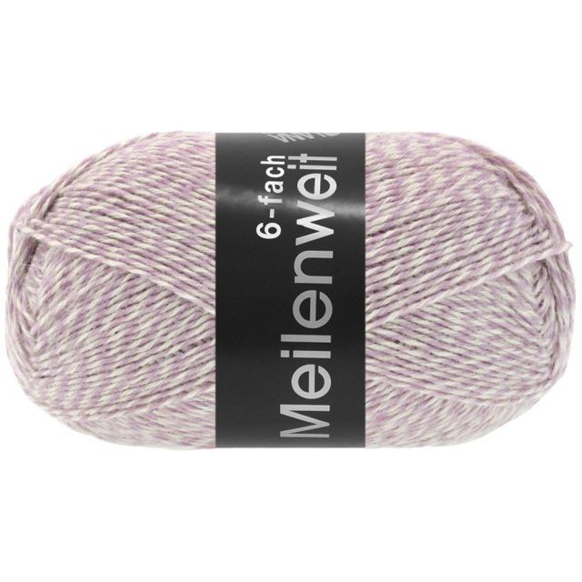 Meilenweit 6-Ply - Mouline - Lilac/White Col. 8509 - 150g Skein by Lana Grossa