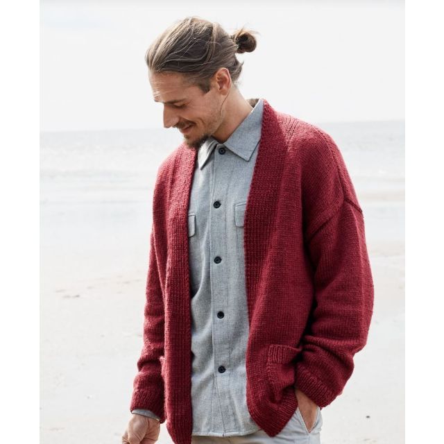 Men Jacket COOL MERINO BIG Size 54 -  Knitting Pattern + Yarn Bundle - Classici 27 Design 40 LANA GROSSA