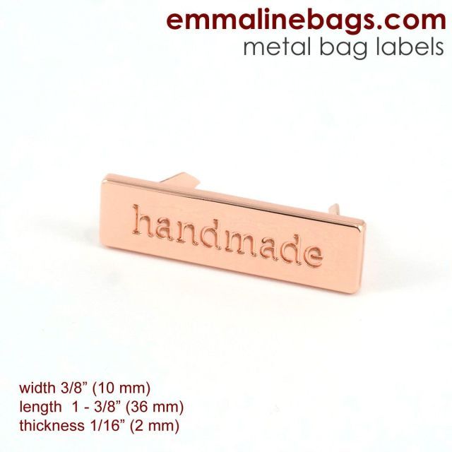 Metal Bag Label - Handmade - Copper