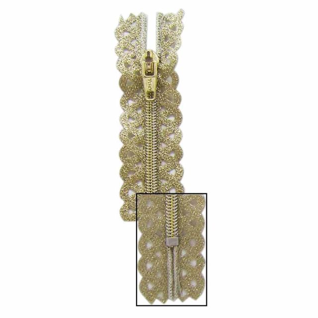 VIZZY Metallic Closed End Zipper 30cm (12″) - Metallic Gold