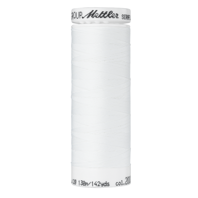 Elastic Thread "Seraflex" by Mettler 130m spool - White Col.2000