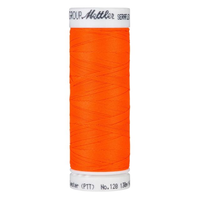 Elastic Thread "Seraflex" by Mettler 130m spool - Vivid Orange Col.1428