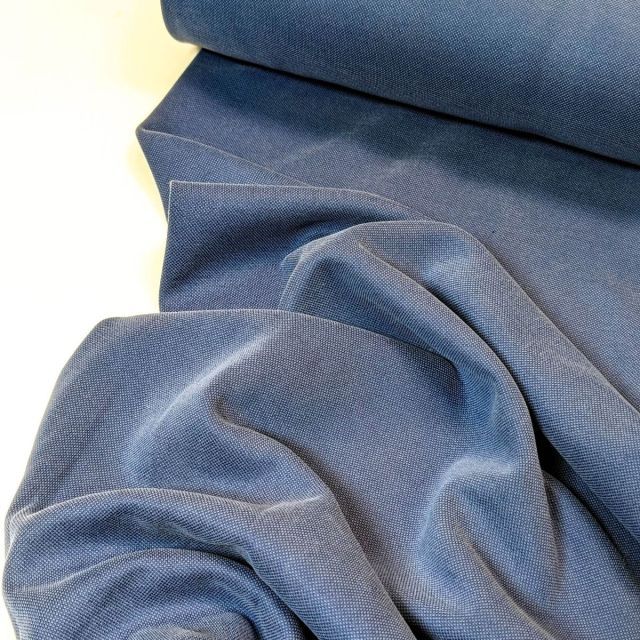 Modal Tencel Piqué Jersey - Sienna - Denim Blue
