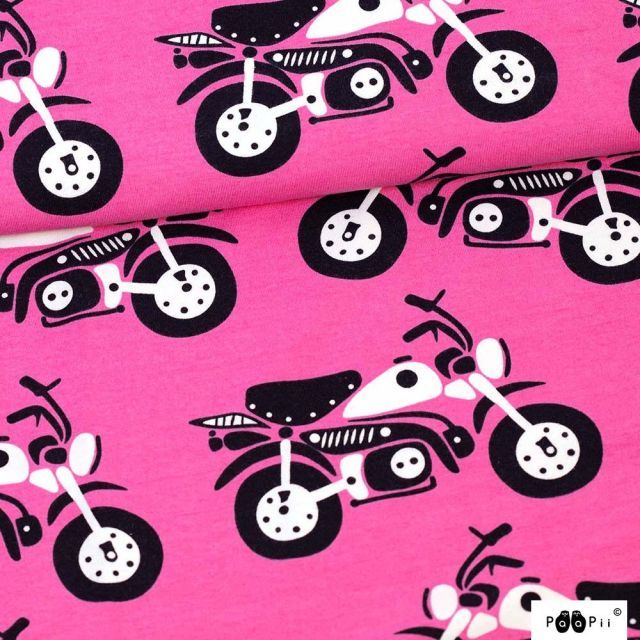 Organic Jersey - Moped - Pink by Paapii