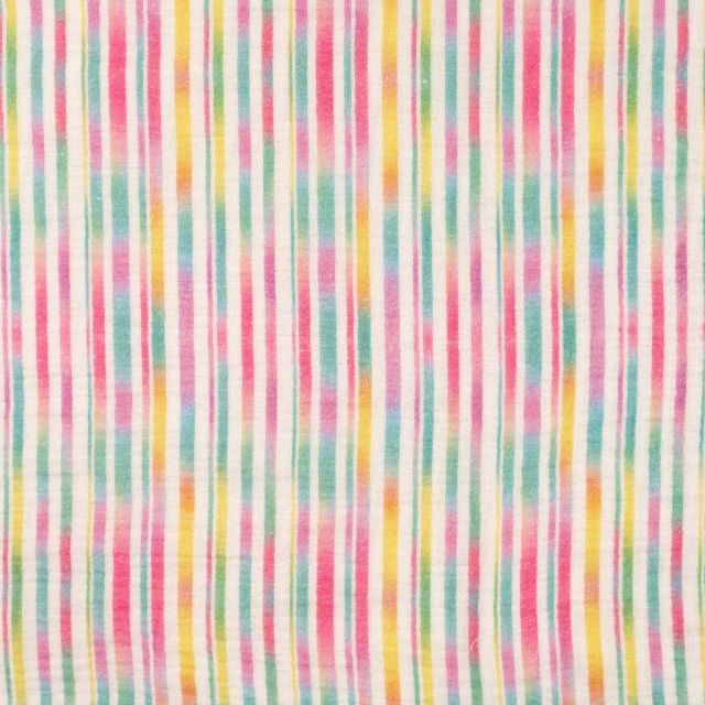 Rainbow Stripe - Double Gauze - Multicolor