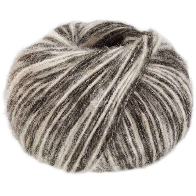 Natural Alpaca Pelo - Charcoal/White Col. 209 - 50g Skein by Lana Grossa