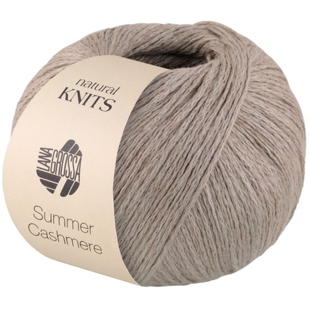 SUMMER CASHMERE chainette yarn - Pebble Grey Col. 08 -  50g Ball by Lana Grossa
