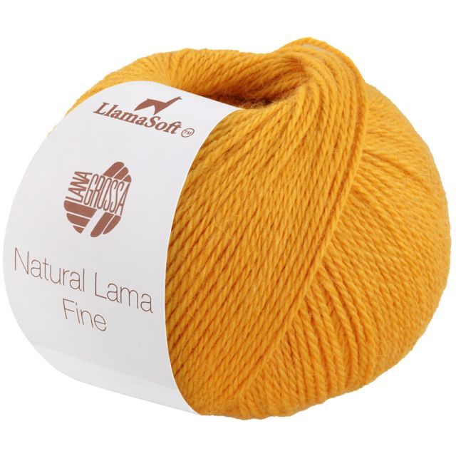 NATURAL LAMA FINE 50g Skein Color. 101 Yellow - LANA GROSSA