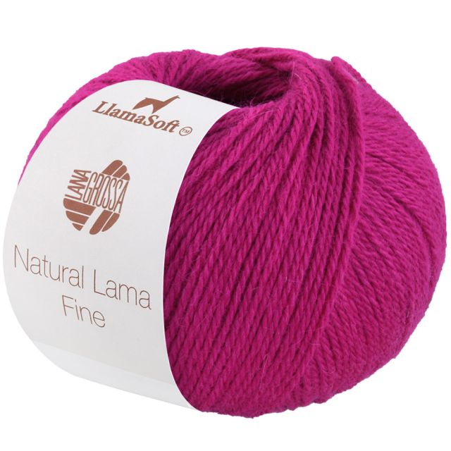 NATURAL LAMA FINE 50g Skein Color. 103 Hot Pink - LANA GROSSA