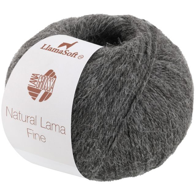 NATURAL LAMA FINE 50g Skein Color. 114 Greybrown - LANA GROSSA