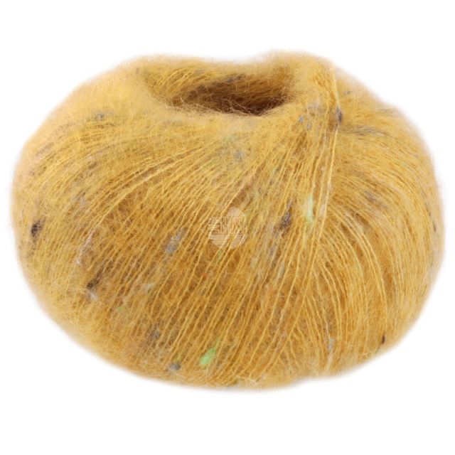 Natural Superkid Tweed - Mustard Yellow  Col. 615 - 25g Skein by Lana Grossa