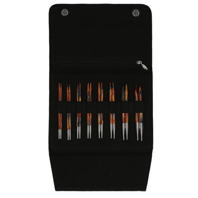 Interchangeable Cable Needle Set Couleur - 8 sizes of colored tips 3 lengths of cables by Schachenmayr