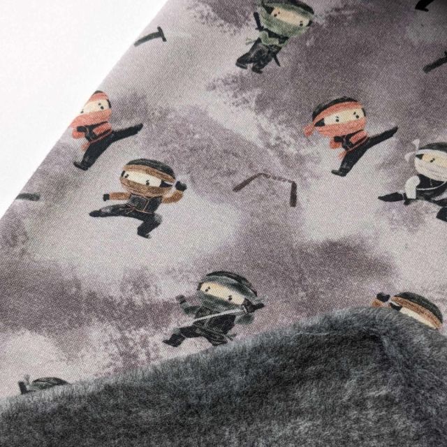BOLT END - 120CM - Little Ninja - Alpine Fleece -   Grey