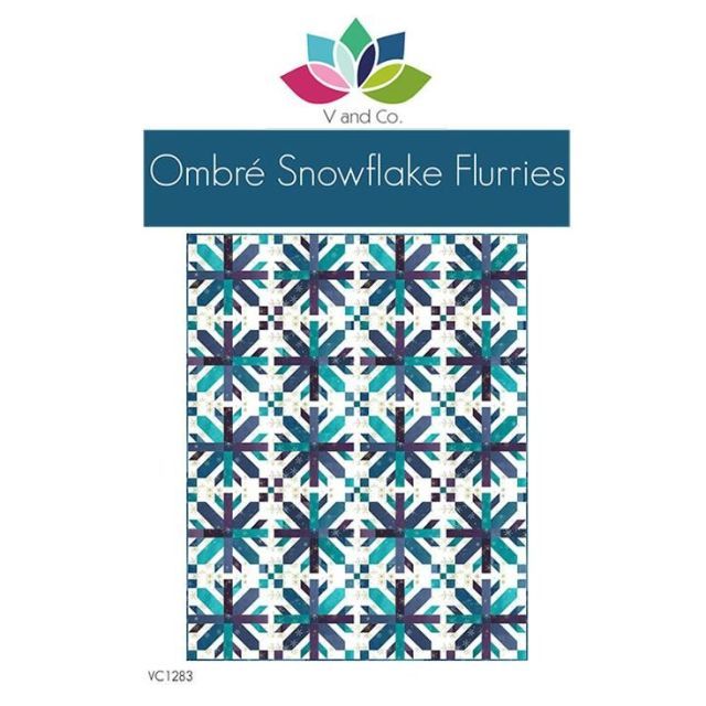 Ombré Snowflake Flurries - Quilt Pattern - V and Co.