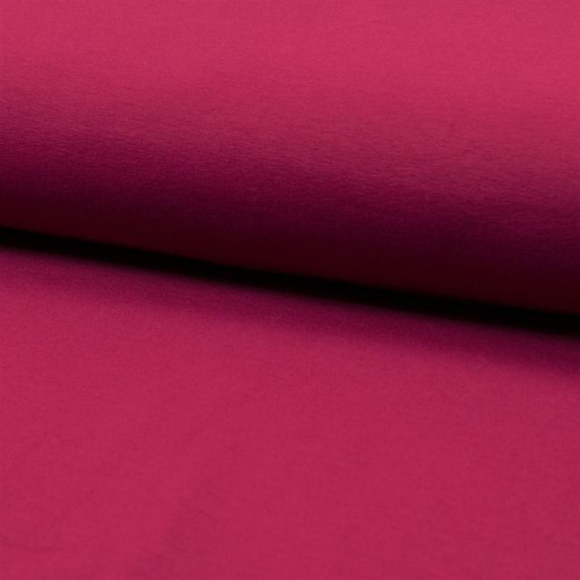 BOLT END - 190CM - *DISCOLORATION ON CENTERFOLD*Organic Cotton French Terry - Framboise "Lily Collection" (col. 18)