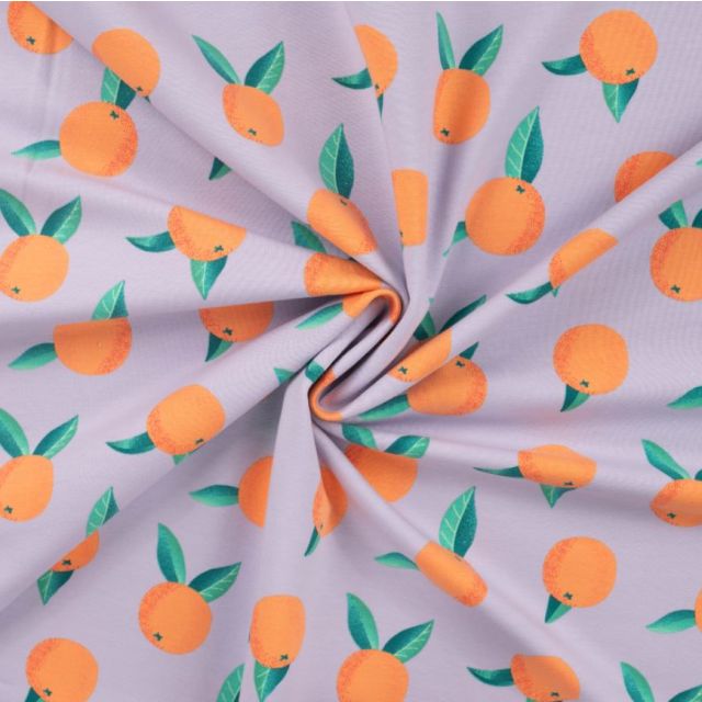 French Terry - Oranges on Lilac