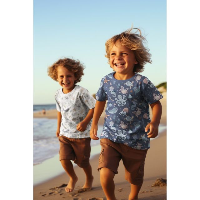 Cotton Jersey Fabric - Under The Sea