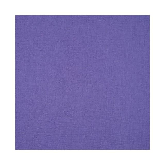 BOLT END 190CM - Double Gauze - Solid Lavender col.68 - 100% Organic Cotton