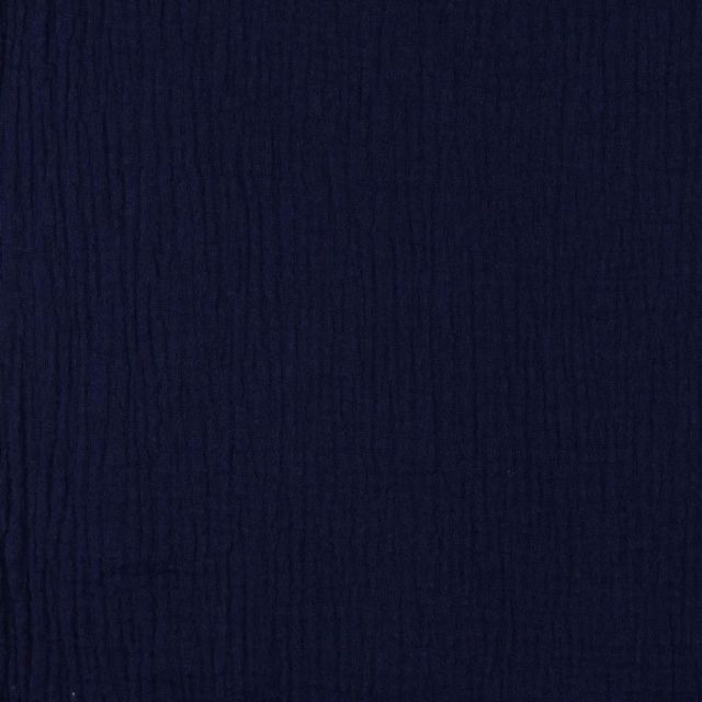 Double Gauze - Solid Navy col.05 - 100% Organic Cotton