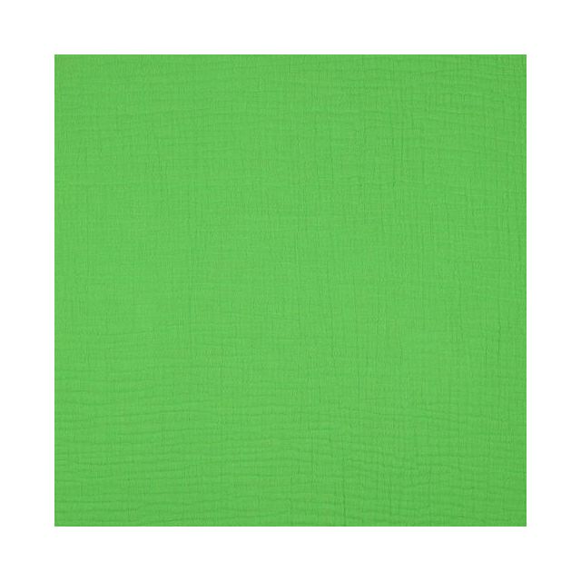 Double Gauze - Solid Neon Green col.69 - 100% Organic Cotton