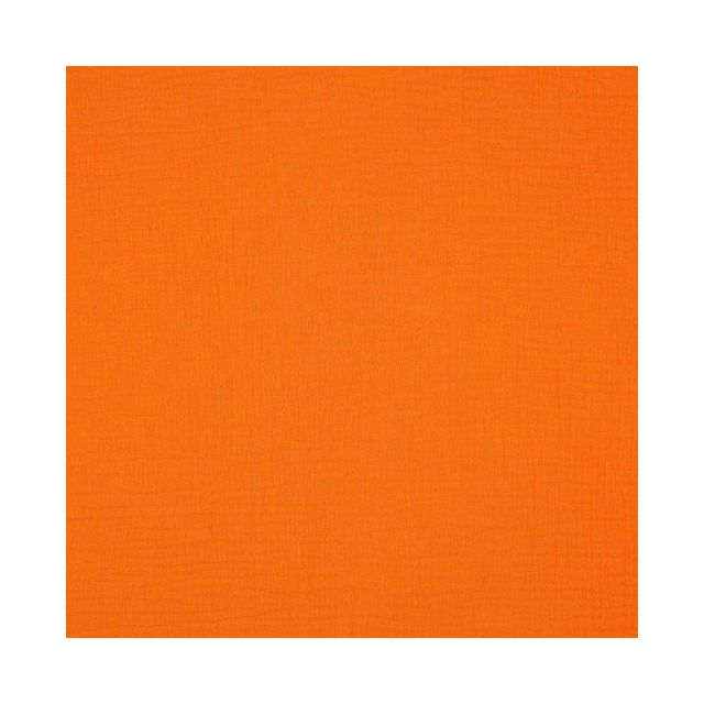 Double Gauze - Solid Neon Orange col.71 - 100% Organic Cotton