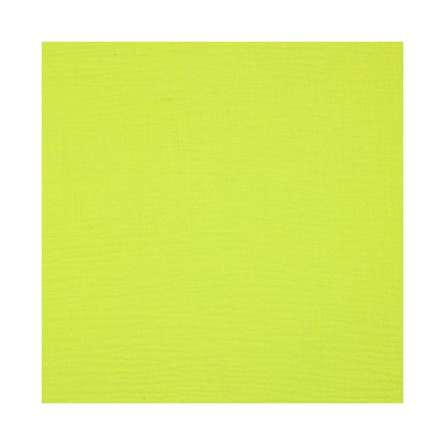 Double Gauze - Solid Neon Yellow col.70 - 100% Organic Cotton