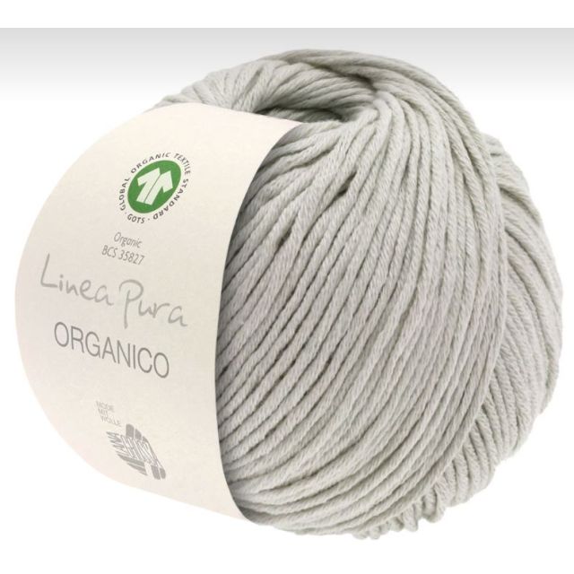 ORGANICO cotton yarn Col. 29 Light Grey - 50g by Lana Grossa 