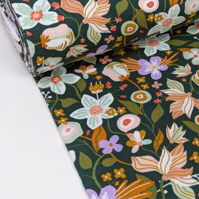 Spring Flowers - Organic Soft Sweat - Dark Green