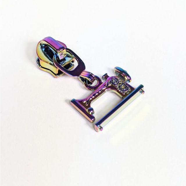 Zipper Pull #5 - Sewing Machine - Rainbow (Set of 5)