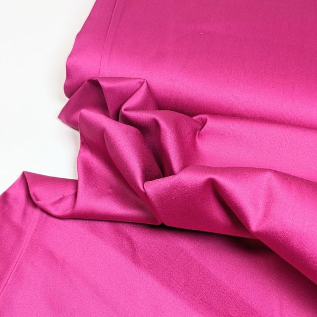 Cotton Sateen With Stretch - Solid - Fuchsia