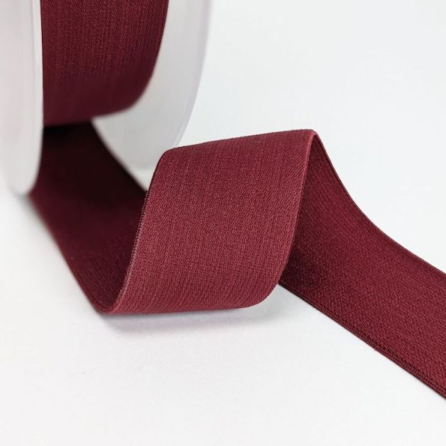 "Soft Touch" Elastic 40mm - Bordeaux (Col.519)