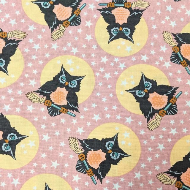 Owl  O Ween by Urban Chiks for Moda Fabrics - Owls on Blush