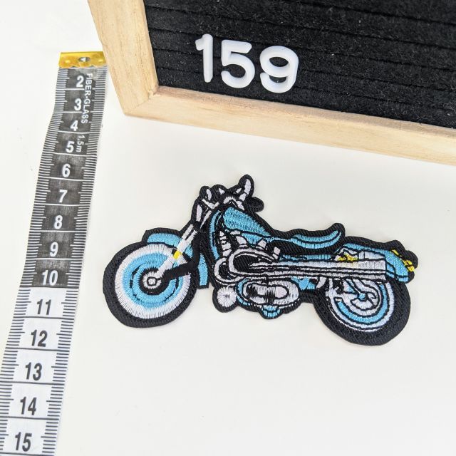 Blue Motorcycle Patch