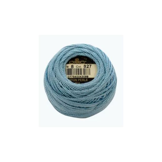 Perle Cotton Ball Size 8 -  Color 827 Forget-Me-Knot DMC France (approx. 80m)