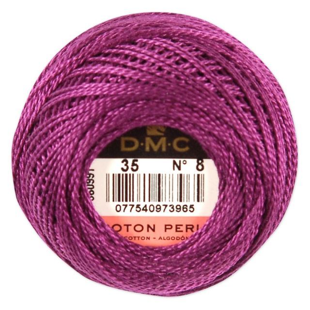 Perle Cotton Ball Size 8 -  Color 035 by DMC France (approx. 80m)