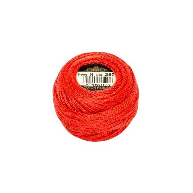 Perle Cotton Ball Size 8 -  Color 350 by DMC France (approx. 80m)
