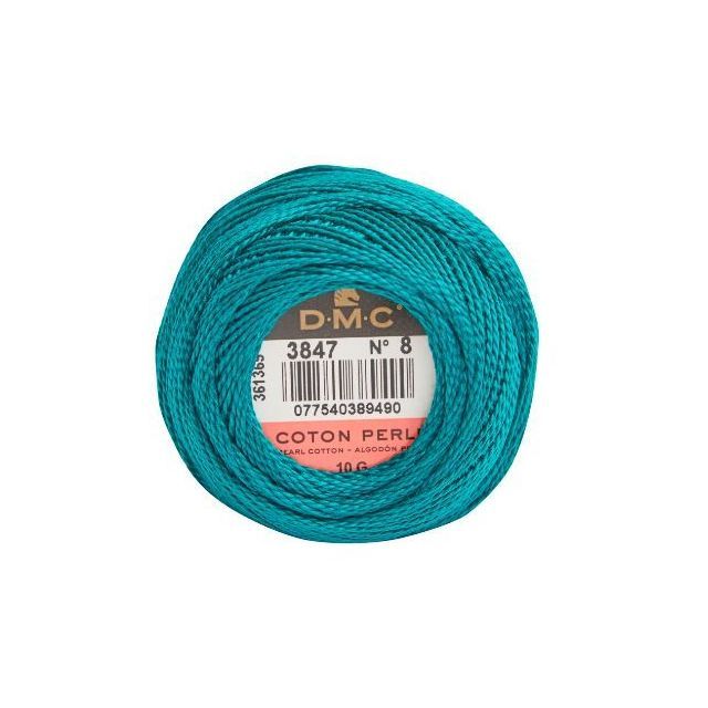 Perle Cotton Ball Size 8 -  Color 3847 by DMC France (approx. 80m)