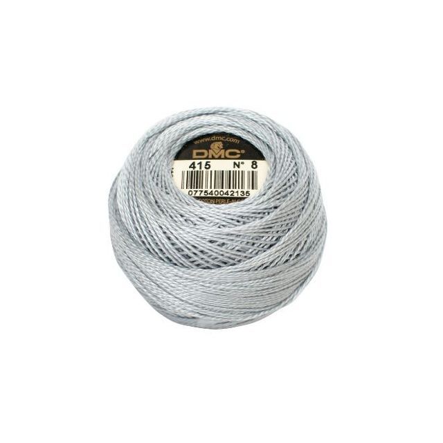 Perle Cotton Ball Size 8 -  Color 415 by DMC France (approx. 80m)