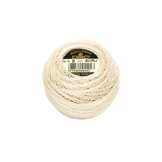 Perle Cotton Ball Size 8 -  Color ECRU by DMC France (approx. 80m)