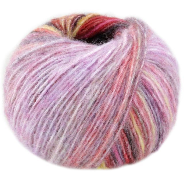 Picasso - Baby Alpaca and Merino Wool Variegated Yarn Pink/Purple/Beige col.009- 50g Skein by Lana Grossa