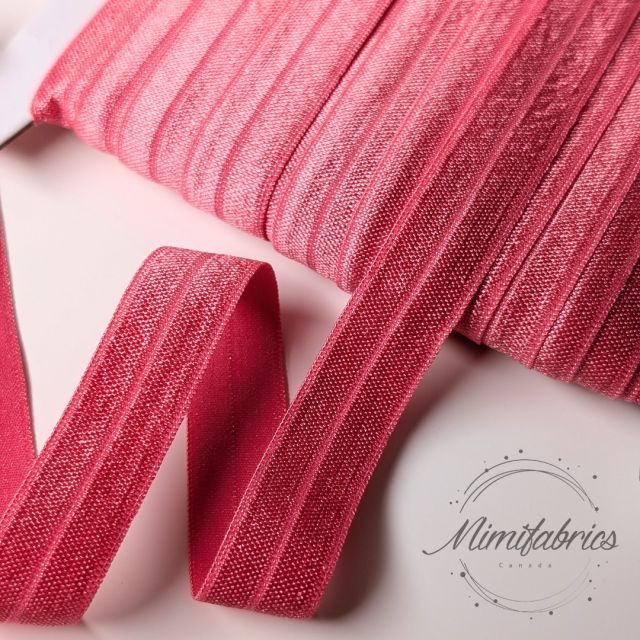 Fold over elastic - Pink Lipstick -17mm Col. 1179