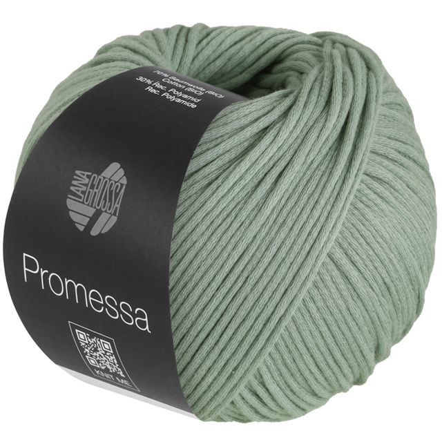 PROMESSA - Cotton Tube yarn - Mint Green Col. 16 - 50g Skein by Lana Grossa