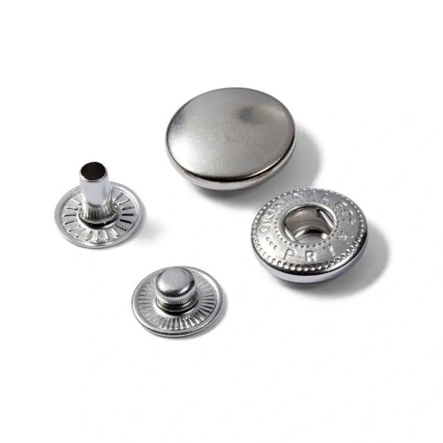 Prym - Non-sew refill for anorak fastener, 15mm, Silver / Nickel 10pcs (390321)