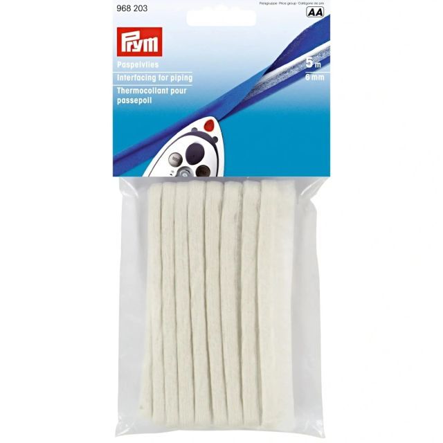 Prym - Iron On Piping Interfacing in White- 6mm x 5m