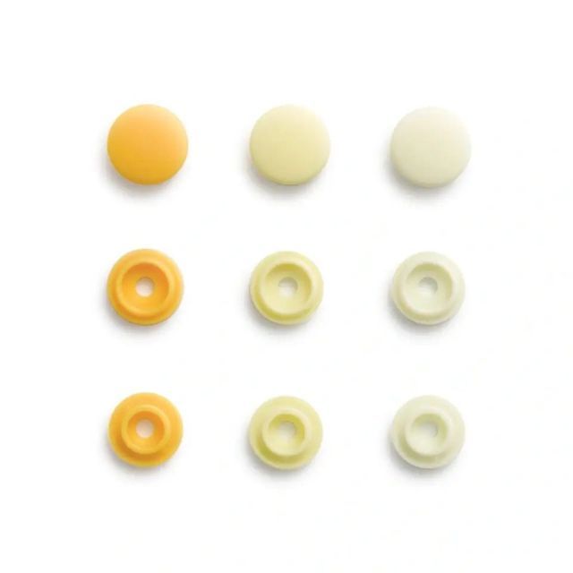Prym Color Snap Mini Assortment  9mm - Circle - Pale Yellow