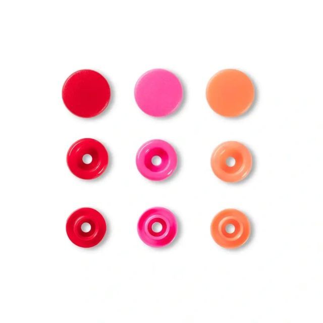 Prym Color Snap Assortment  12.4mm - Circle - Red