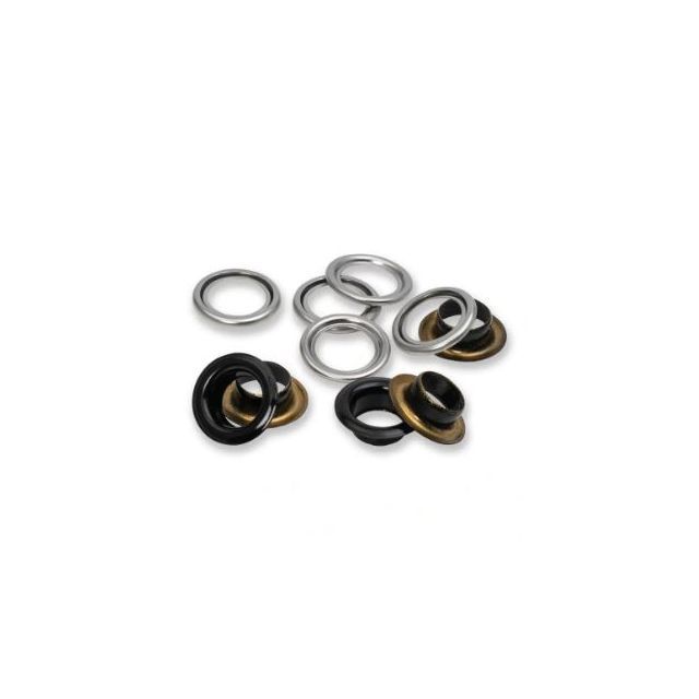 Prym - Black / Silver Eyelet with Washer - 11mm (pack of 20)