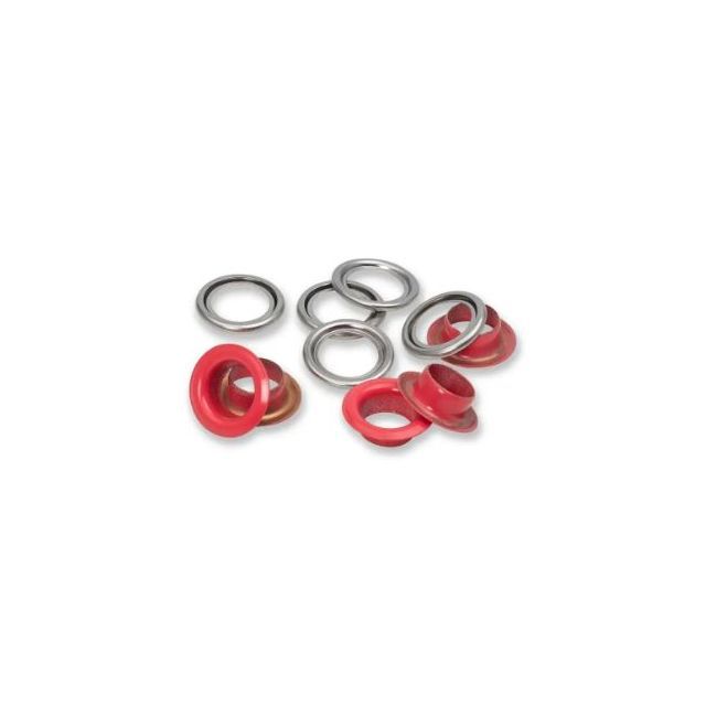 Prym - Red / Silver Eyelet with Washer - 11mm (pack of 20)