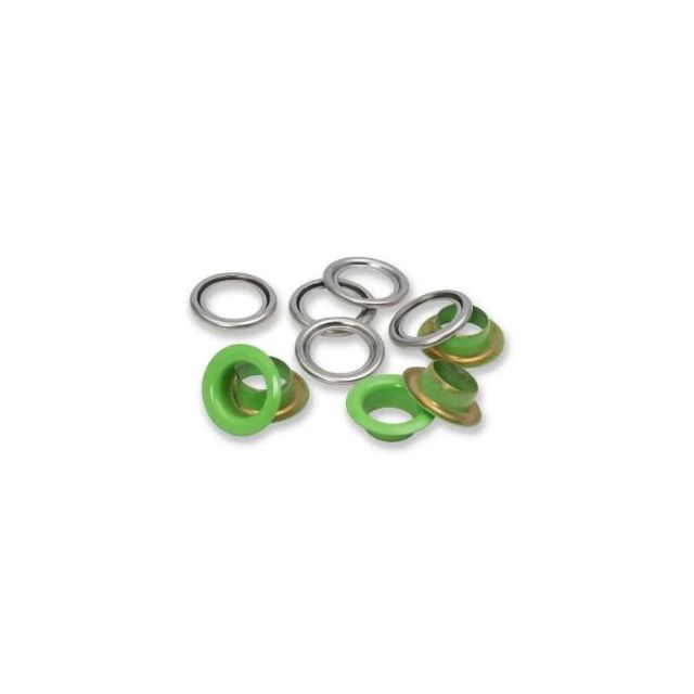 Prym - Green / Silver Eyelet with Washer - 11mm (pack of 20)